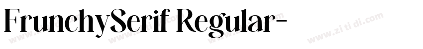 FrunchySerif Regular字体转换 FrunchySerif Regular字体转换